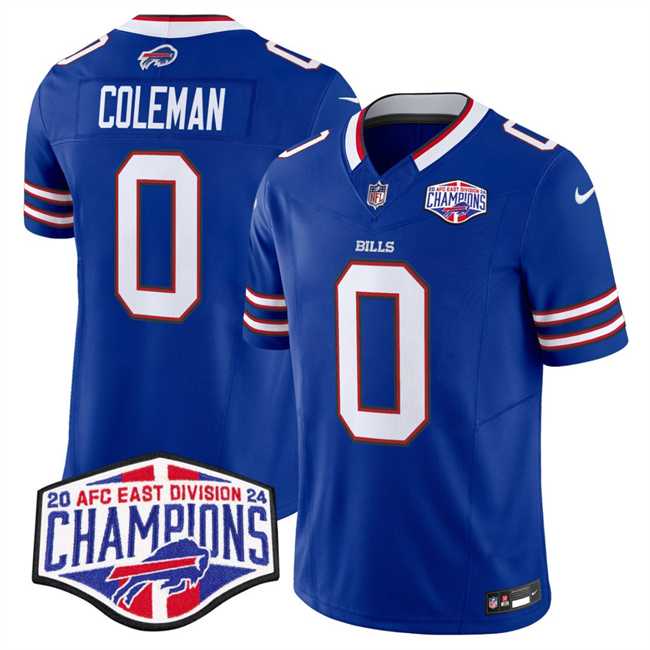 Men%27s Buffalo Bills #0 Keon Coleman Royal F.U.S.E. 2024 AFC East Division Champions Vapor Limited Stitched Jersey->buffalo bills->NFL Jersey